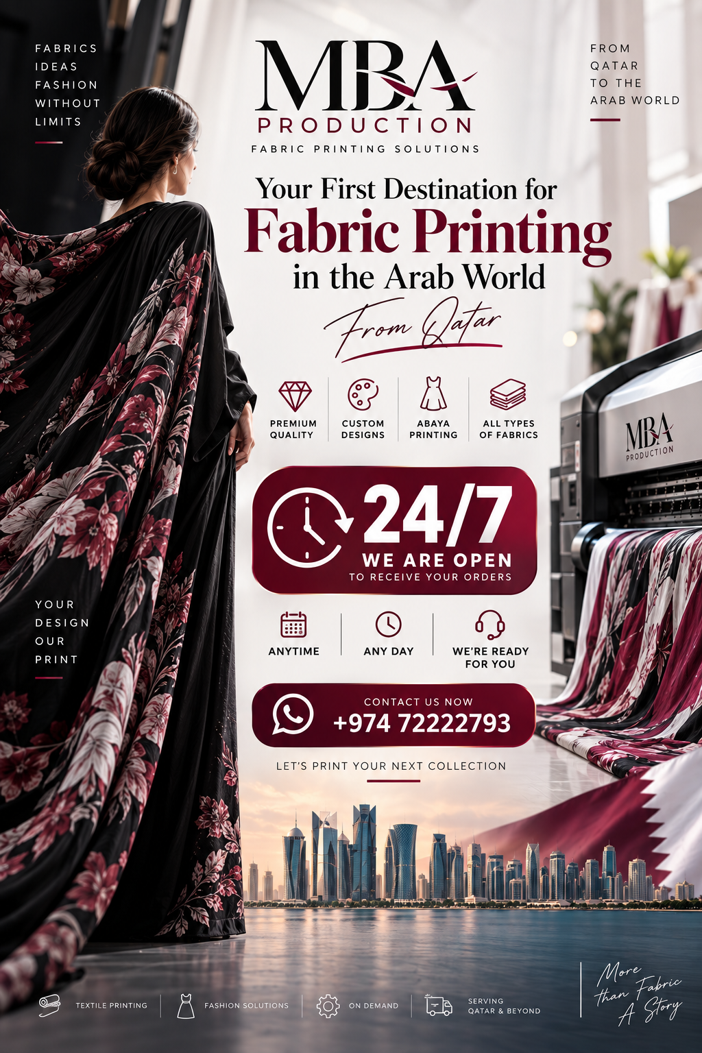 Digital fabric printing — MBA Production Doha